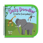 The Pencil Grip - Cahier d'activités réutilisable Daily Doodler - Couverture Animaux Sauvages, 4 Wonder Stix inclus-Comprend 8 pages blanches effaçables et 4 Wonder Stix !