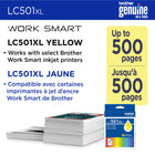 Brother - LC501XLYS Cartouche d’encre jaune authentique à haut rendement-Les cartouches d’encre jaune à haut rendement LC501XLYS authentiques de Brother offrent des résultats fiables et constants