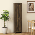 HOMCOM - Armoire de cuisine 67 po avec porte de grange - brun-Conception anti-basculement pour plus de sécurité 
