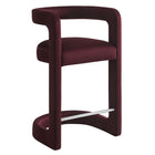 Modway - Winslow Performance Velvet Tabouret de comptoir - Mûrier-Conception du dos du canon