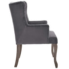 Modway - Realm Restauration vintage française Performance Velvet Fauteuil - Gris-Tissu résistant aux taches durable