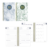 Blueline - Agenda Scolaire Hebdomadaire/Mensuel - 8 po H x 5 po l - Motif Floral - Bilingue-13 mois, de juillet à juillet