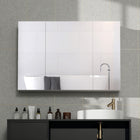 Kleankin - Armoire à pharmacie murale avec miroir - 35 po l x 24 po P - blanc-Fabriqué en panneau MDF pour plus de durabilité 