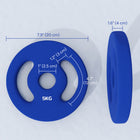 Soozier - 2 x disques de poids de 11 lb avec poignées faciles à saisir-Deux poignées facilitent la prise en main et offrent de multiples options d'exercices