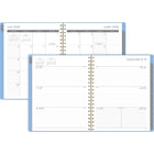 Mead - Agenda scolaire hebdomadaire/mensuel 2026-2027 - 11 po H x 9 po l - Deux tons de bleu - bilingue-15 mois complets de planification hebdomadaire/mensuelle + 3 pages mensuelles 