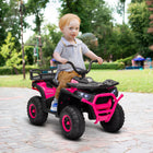 Qaba - Véhicule électrique pour enfants 12V à batterie avec 4 roues à suspension à ressort - rose-L'accélérateur à pédale permet de contrôler la vitesse entre 1,9-3,7 mi/h (3-6 km/h) 