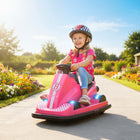 Qaba - Voiture tamponneuse électrique 6V pour enfants avec rotation à 360 degrés et double moteur - rose-Deux moteurs 6V offrent une puissance amusante avec des rotations excitantes à 360 degrés 