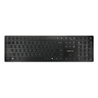 Cherry - Clavier rechargeable sans fil KW 9100 SLIM - Noir et gris-Connexion soit par Bluetooth, soit par sans fil 2,4 GHz