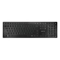 Cherry - Clavier rechargeable sans fil KW 9100 SLIM - Noir et gris-Connexion soit par Bluetooth, soit par sans fil 2,4 GHz