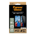 PanzerGlass - Ultra-Wide Fit Privacy Protecteur d'écran iPhone 16 Pro - Noir-Revêtement anti-traces réduisant les empreintes digitales et la graisse