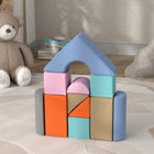Qaba - Équipement de jeu souple pour le développement des enfants - couleur claire - ensemble de 11-Surfaces faciles à nettoyer pour un entretien sans effort 