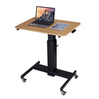 Rocelco MSD-28 Bureau d'école mobile debout, naturel / noir-Les roulettes verrouillables de 2 po facilitent la mobilité et fonctionnent également comme des pieds fixes lorsqu'elles sont verrouillées