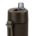 Gry Mattr - Bouteille d’entraînement portative avec paille - 700 ml - Brun-Paille en métal amovible pour boire facilement
