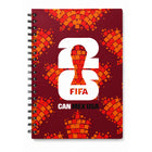 FIFA WORLD CUP 2026 - Cahier à spirale à couverture rigide - Format A5 (148 mm x 216 mm) - Impression monochrome -Conception de la couverture : Ornée du logo et des graphismes officiels de la Coupe du Monde de la FIFA 2026