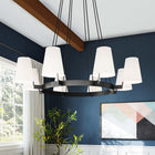 Modway - Surround 8-Lumière Lustre - Bronze blanc-Câbles à hauteur ajustable