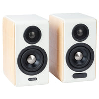 Edifier - Haut-parleurs d’étagère actifs S880DB MKII, audio Hi-Res sans fil avec LDAC, puissance RMS de 88 W, Bluetooth, format 2.0 – Blanc-Architecture acoustique haute fidélité : Les unités de tweeter et de médium-grave ont toutes deux été améliorées. Le tweeter est désormais doté d’un dôme en titane de 1,25 po (au lieu de 1 po), d’un diamètre de bobine mobile porté à 25 mm (au lieu de 19 mm) et d’aimants en néodyme, offrant des aigus cristallins et transparents. Le haut-parleur médium-grave redessiné de 