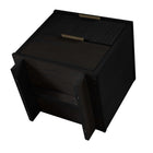 Manhattan Comfort - Table de nuit moderne Granville 18,11" à 2 tiroirs - Noir - Lot de 2-Garantie limitée du fabricant de 30 jours