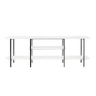 Manhattan Comfort - Console moderne Celine 70,86 po - Blanc-Console basse moderne contemporaine parfaite pour le salon et le bureau à domicile