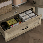 HOMCOM - Armoire de rangement de cuisine haute 69 po avec étagères ajustables - gris-Surface recouverte de mélamine pour une résistance aux rayures et un nettoyage facile 
