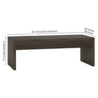 Hudson&Canal - Table basse rectangulaire Lawrence , 48 po de largeur, brun aulne-9