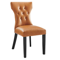 Modway - Silhouette Restauration Vinyle Fauteuil d’appoint - Tan-Chaise de salle à manger moderne simple