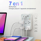ShoppingAll - Huntkey multiprise murale avec parasurtenseur, 4 prises et 3 ports USB-6