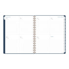 AT-A-GLANCE - Agenda scolaire hebdomadaire/mensuel Signature 2026-2027 - 11 po H x 8 3/8 po l - bleu marine - bilingue-Reliure à double spirale