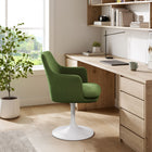 Modway - Lippa Salle à manger pivotante Performance Velvet Fauteuil - Vert mousse blanche-Capacité de pivot à 360º