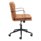 Zuo - Birao Chaise de bureau - Brun-Dimensions: 26,2 po L x 26,2 po L x 37,0 po H