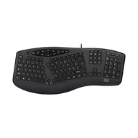 Adesso - Clavier ergonomique USB - disposition bilingue canadienne - finition noire-Clavier USB ergonomique pour le confort