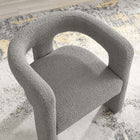 Modway - Kayla Boucle Tapis Fauteuil - Gris clair-Système de soutien à ressort sinueux