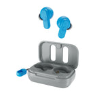 Skullcandy - Écouteurs boutons 100 % sans fil à isolation sonore Dime 2 - Gris/Bleu-Utilisez chaque écouteur en solo