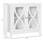 HOMCOM - Buffet de cuisine 31,5 po L - blanc-Fabriqué en MDF pour plus de robustesse et un nettoyage facile 