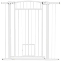 PawHut - Porte pour chien 30"-41" avec petite porte et kit d'extension - 42" H-Barrière de 41,7 po (106 cm) de hauteur