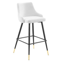 Modway - Adorn Performance Velvet Tabouret de bar - Blanc-Tabouret de bar moderne vintage