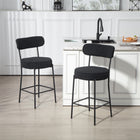HOMCOM - Tabourets de bar modernes hauteur comptoir 27 po - noir - paquet de 2-Repose-pieds intégré permettant à vos jambes de se détendre pendant que vous êtes assis 
