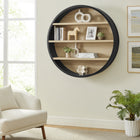 Modway - Romy 47 po Manche Étagère murale - Noir/naturel-Rangement sur étagère ouverte