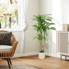 HOMCOM - Arbre dracaena artificiel 4 pi pour décoration intérieure - vert-Matériau : PEVA, plastique, ciment, PP 