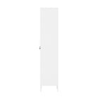 Manhattan Comfort - Ensemble de 2 armoires modernes d’appoint et de rangement Naomi - Blanc-Garantie limitée du fabricant de 30 jours