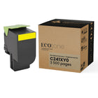 Ecotone - Lexmark C241XY0 Toner remanufacturé - Rendement Élevé - Jaune-Couleur: Jaune