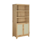 Manhattan Comfort - Sheridan 31,49 po Bibliothèque Cabinet Moderne d’Inspiration Mid-Century - Nature-17,71 po L x 31,49 po l x 70,86 po H