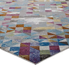 Modway - Lavendula Mosaïque triangulaire Tapis 4 pi l x 6 pi L - Multicolore-Résistant aux taches / Facile à nettoyer