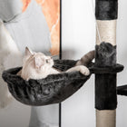 PawHut - Arbre à chat géant 94 po-102 po, tour haute jusqu’au plafond, blanc-Dimensions totales : 23,6 po L x 17,7 po l x 94,5-102,4 po H 