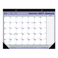 Blueline - 2027 Calendrier sous-main mensuel - 21 1/4 po x 16 po - bilingue-12 mois, de janvier à décembre