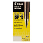 Pilot – Stylos à bille Better – pointe fine – Noir – Paquet de 12  -Barillet transparent avec prise nervurée