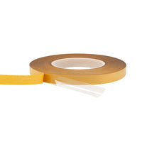 Futech - Ruban adhésif double face pour ourlet de banderole - 10 mm l x 50 m L - Transparent-Adhésion double face forte et fiable pour fixer, assembler et maintenir différents matériaux sans fixation visible.
