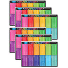 Ashley Productions - ASH95006-6 Tapis d'apprentissage Smart Poly - 12" x 17" - double face - multiplication - lot de 6-Surface double face robuste, sans nécessité de pelliculage.