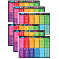 Ashley Productions - ASH95006-6 Tapis d'apprentissage Smart Poly - 12" x 17" - double face - multiplication - lot de 6-Surface double face robuste, sans nécessité de pelliculage.