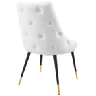 Modway - Adorn Performance Velvet Fauteuil d’appoint de salle à manger Ensemble de 2 - Blanc-Rembourrage en mousse dense