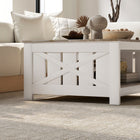 HOMCOM - Table basse style ferme avec étagère de rangement - chêne vieilli et brun-Couleur : chêne vieilli et brun